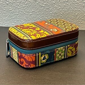 Fossil Colorful Patterned Zip Up Jewelry Case